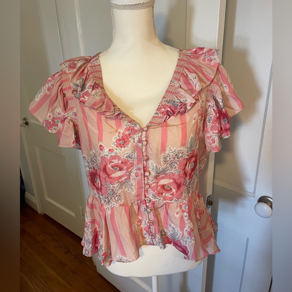 Love Shack Fancy peplum top